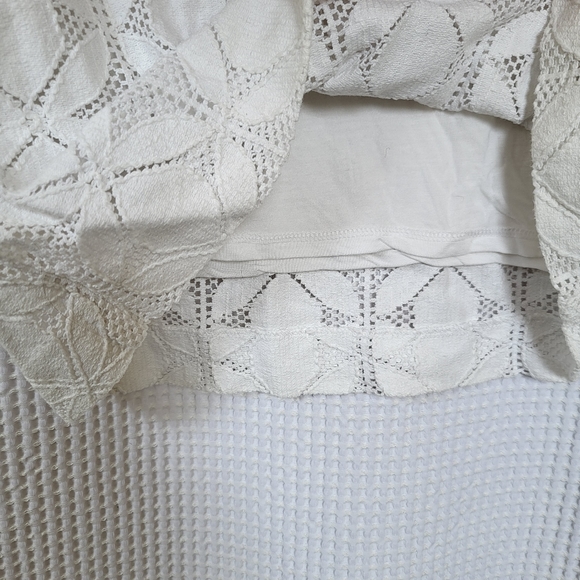 Banana Republic V-Neck shift dress, white, stretch cotton lace, size 4 - Picture 5 of 6